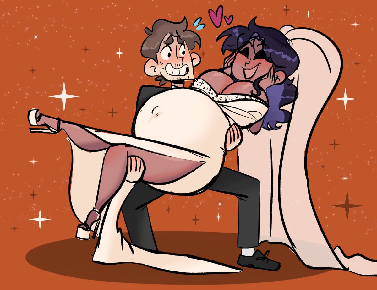 Mr &amp; Mrs. Pens!!! 💒💕

Just a quick wedding/bday doodle for my husband <a href="/XcelZero/">xcel_zero 🔞</a> 💕