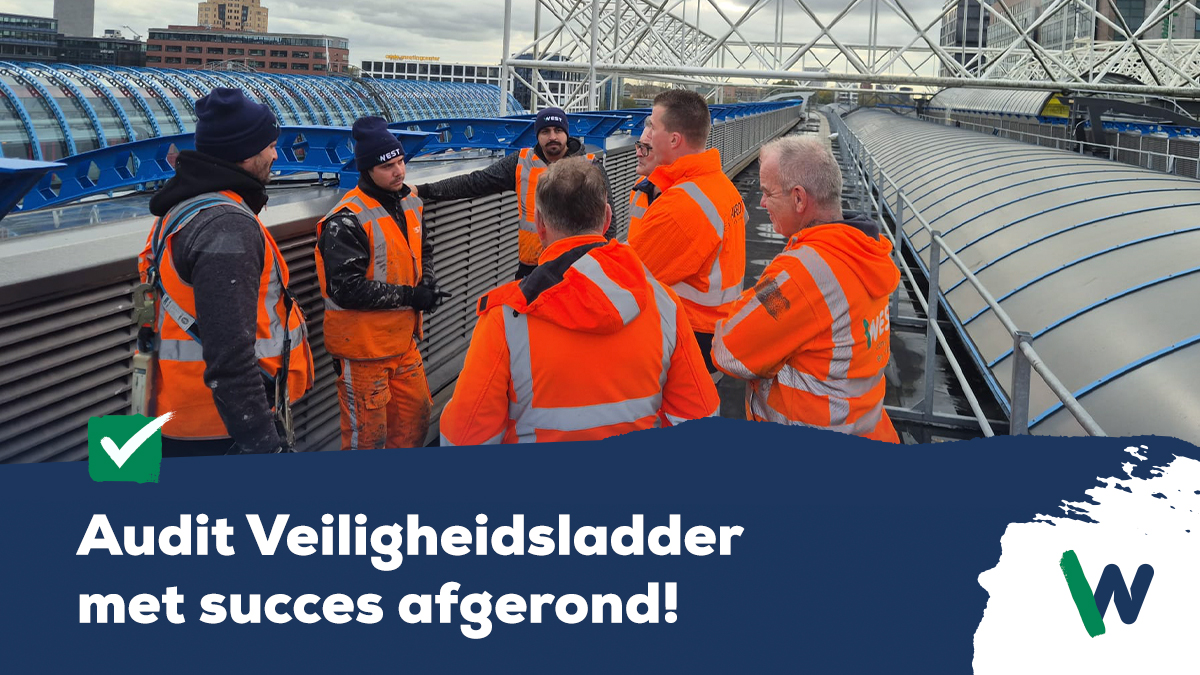 wijvanWEST's tweet image. Wij van WEST hebben de audit voor de Veiligheidsladder weer met succes afgerond! ✅ Dat betekent dat veiligheid stevig verankerd is in onze organisatie! Lees verder op de website: bit.ly/3JPevqf. 
#westbv #wijvanwest #audit #veiligheidsladder