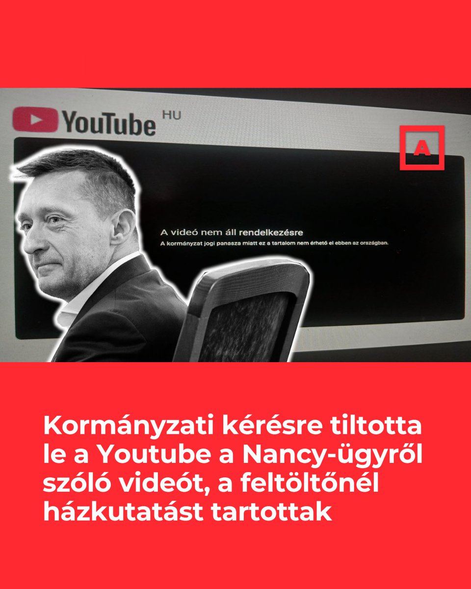 Atlatszo's tweet image. 🎥 A videó Rogán Antal és egy meggyilkolt tizenéves prostituált állítólagos kapcsolatát firtatta. 👉 atlatszo.hu/kozugy/2025/11…
#cenzúra #Google #RogánAntal #Youtube