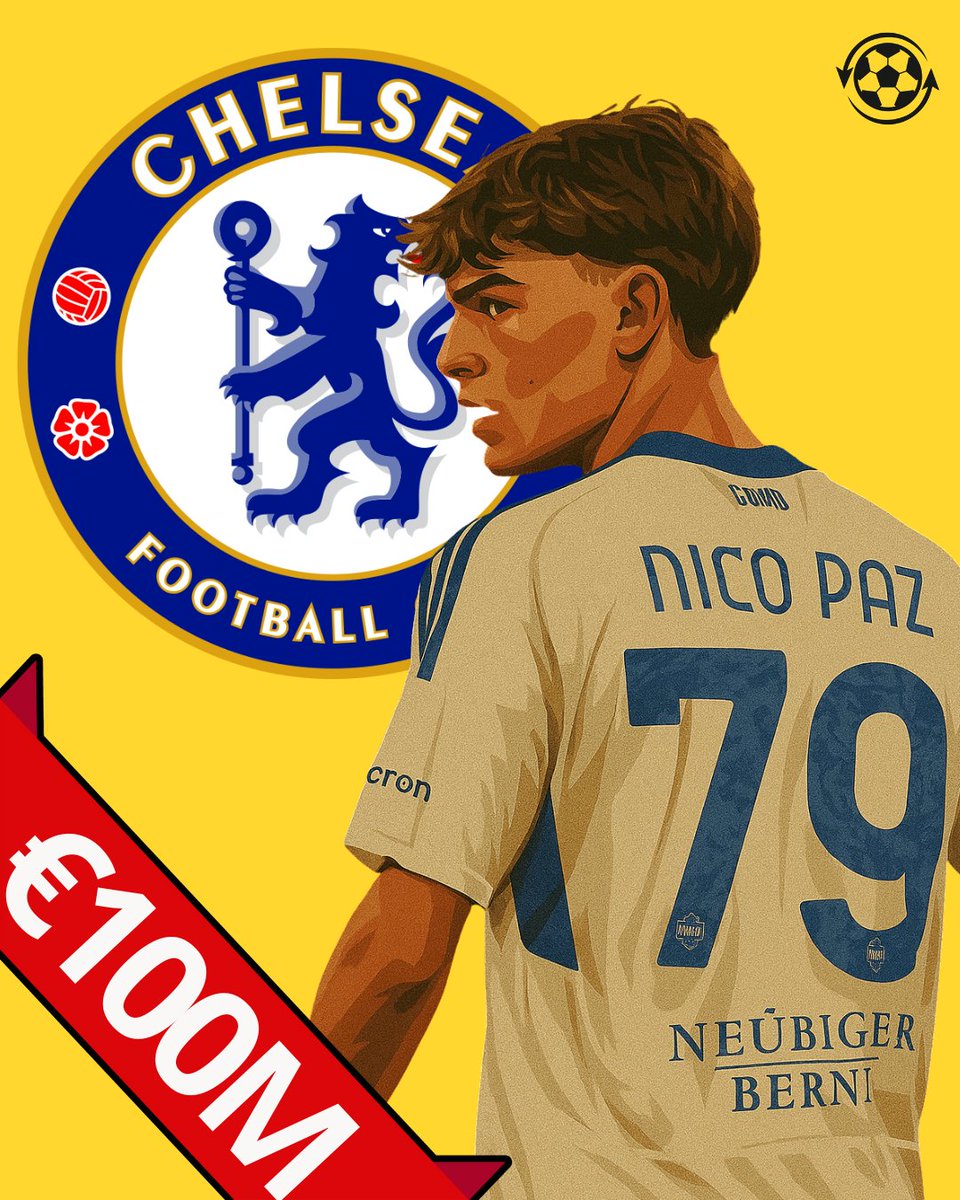 🚨 Chelsea have formally approached Como to explore the availability of Nico Paz, acknowledging his rapid rise and the expectation that his market value could soar to around €100M in the near future.

The 21-year-old, a former Real Madrid academy talent, has emerged as one of