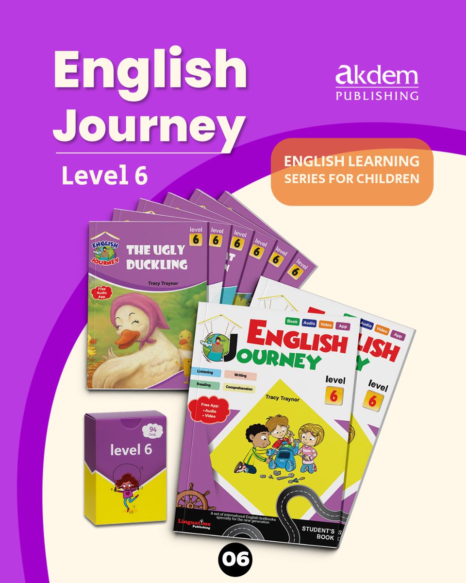 AkdemPublishing's tweet photo. A complete English foundation for young learners.

🇨🇦 Developed by Canadian experts, English Journey takes students from kindergarten to primary school through six structured levels of learning.

 #LanguageLearning #LearnEnglish #ESL #Education #StudyEnglish #BooksForLearning https://t.co/xdqbzkoDVj