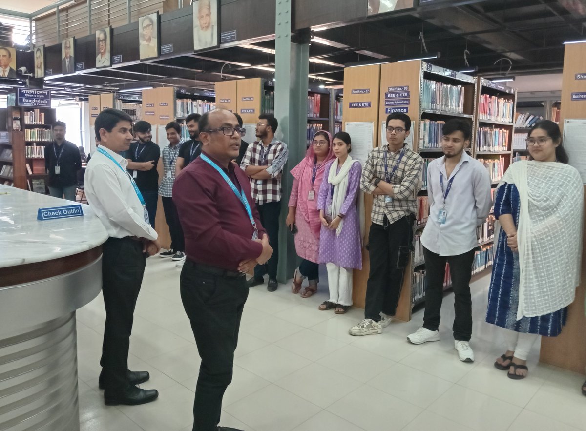 LibraryULAB's tweet image. ULAB Library conducted Library Orientation for the students of BUS 1101: Introduction to Business on Tuesday, 11 November 2025.