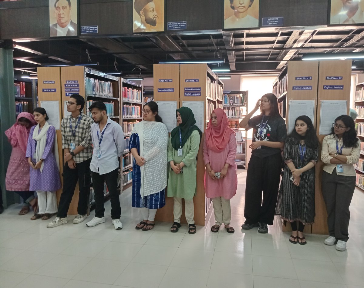 LibraryULAB's tweet image. ULAB Library conducted Library Orientation for the students of BUS 1101: Introduction to Business on Tuesday, 11 November 2025.