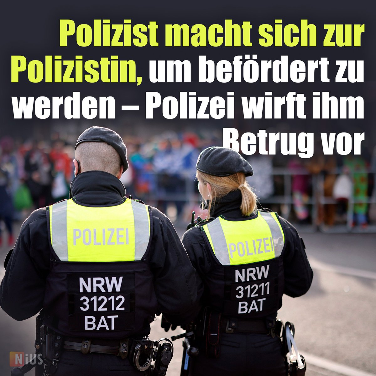 niusde_'s tweet image. Die Polizeibehörde in Düsseldorf wirft dem Beamten Betrug vor – sein Anwalt wirft der Behörde wiederum „Queerfeindlichkeit“ vor. nius.de/nachrichten/ne…