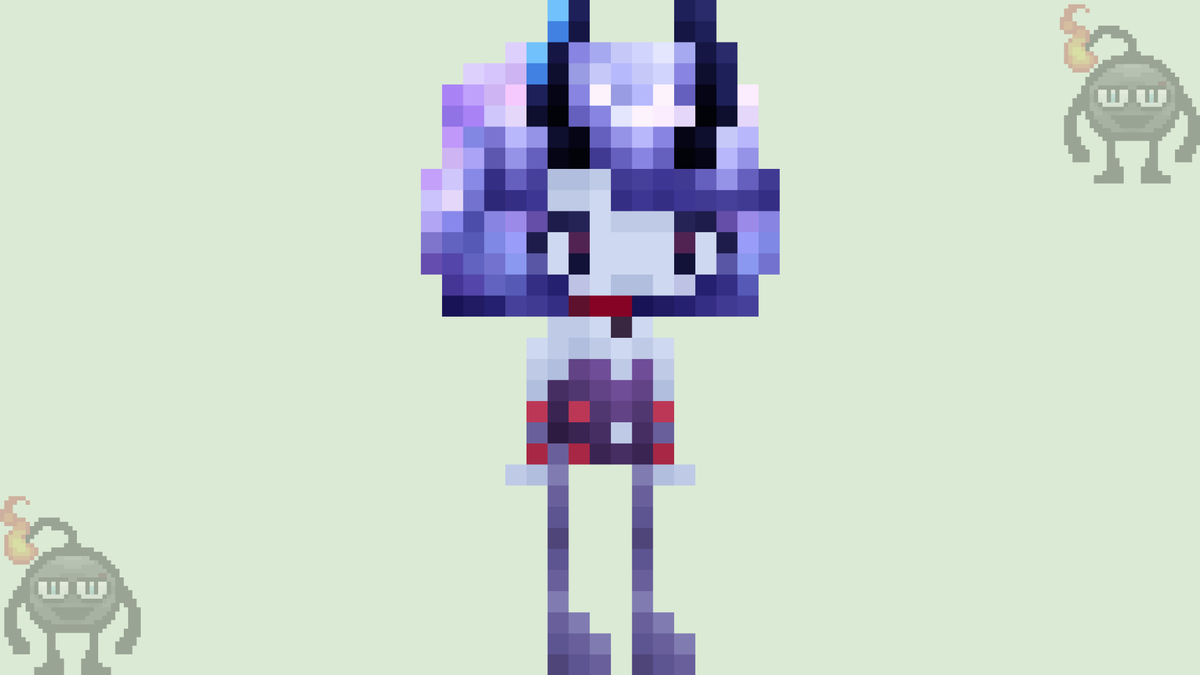Flyinggoat17's tweet photo. Day 77 of making vtuber pixel fanart
No. 077 - VomitGrub
#GrubbyArt #pixelart #vtuberart https://t.co/qBq85RGsjh