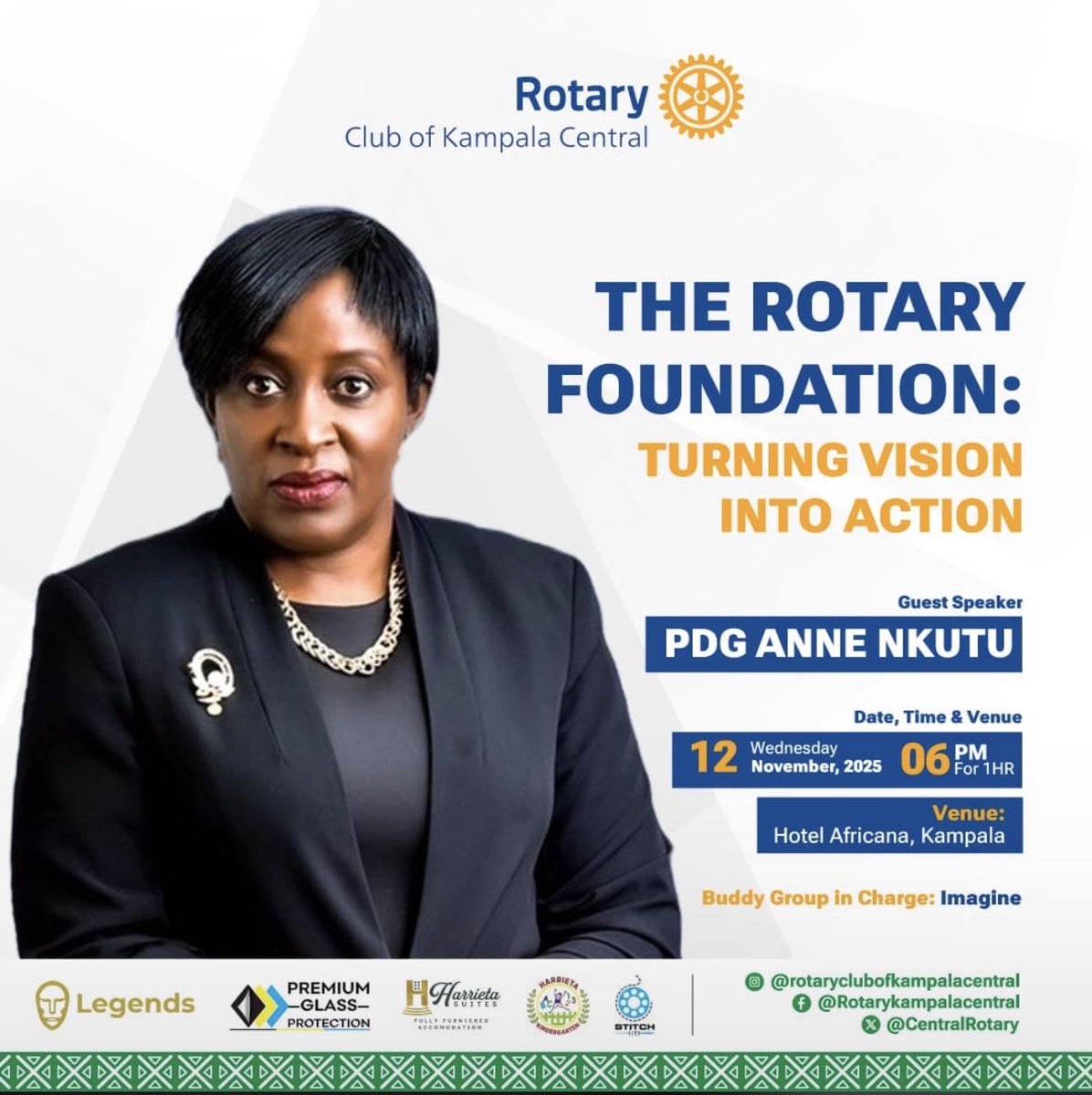 This Wednesday at the Green club we are rolling out the red carpet for PDG <a href="/AnneNkutu/">nkutu@</a> as she dives into the Rotary Foundation Turning Vision into action. It’s giving impact,inspiration and a dash of Rotary magic #RotaryEyamba #Unite4good #D9213Rotarycares.