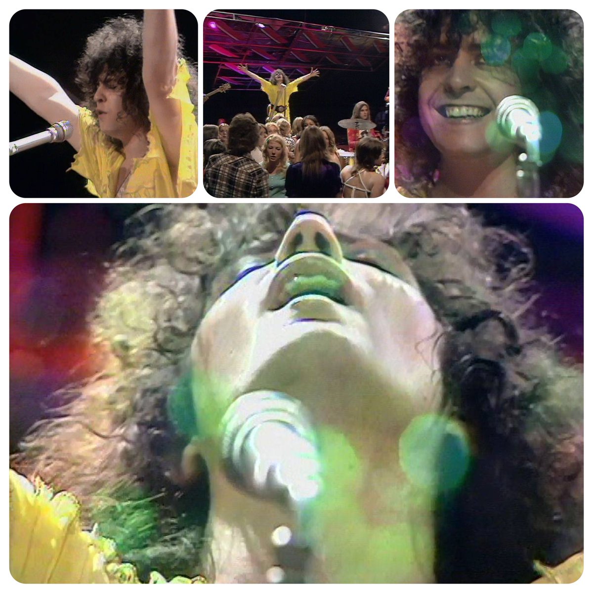 T.Rex's Glam Anthem Explodes on West German TV!
T.Rex’s performance of Children of the Revolution, recorded for BBC’s Top of the Pops and rebroadcast on West Germany’s Disco 72 on November 11, 1972. 
Disco (Die ZDF-Musikshow), launched October 2, 1971, and hosted by Ilja Richter,