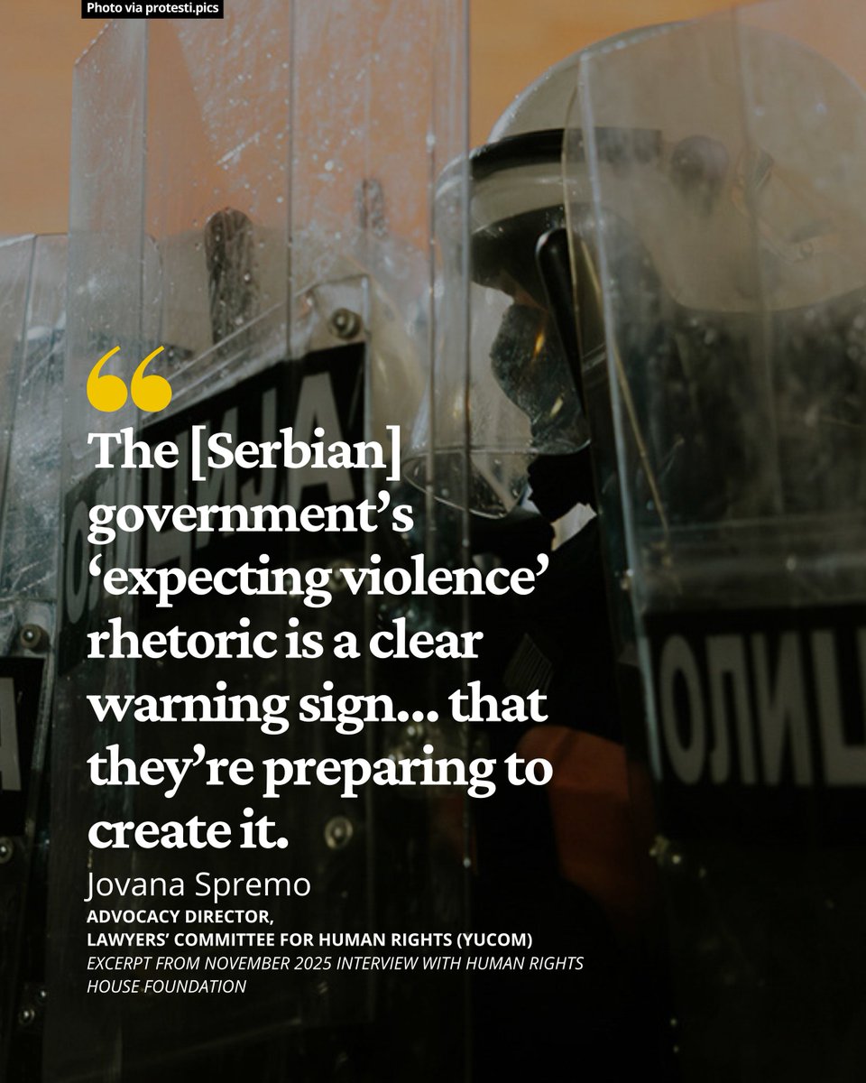 Despite growing international attention, concerns over #Serbia’s human rights situation are deepening, and civil society warns about escalating repression.

Interview marking one year since Novi Sad railway canopy collapse and ensuing student protests: bit.ly/47CWGnK