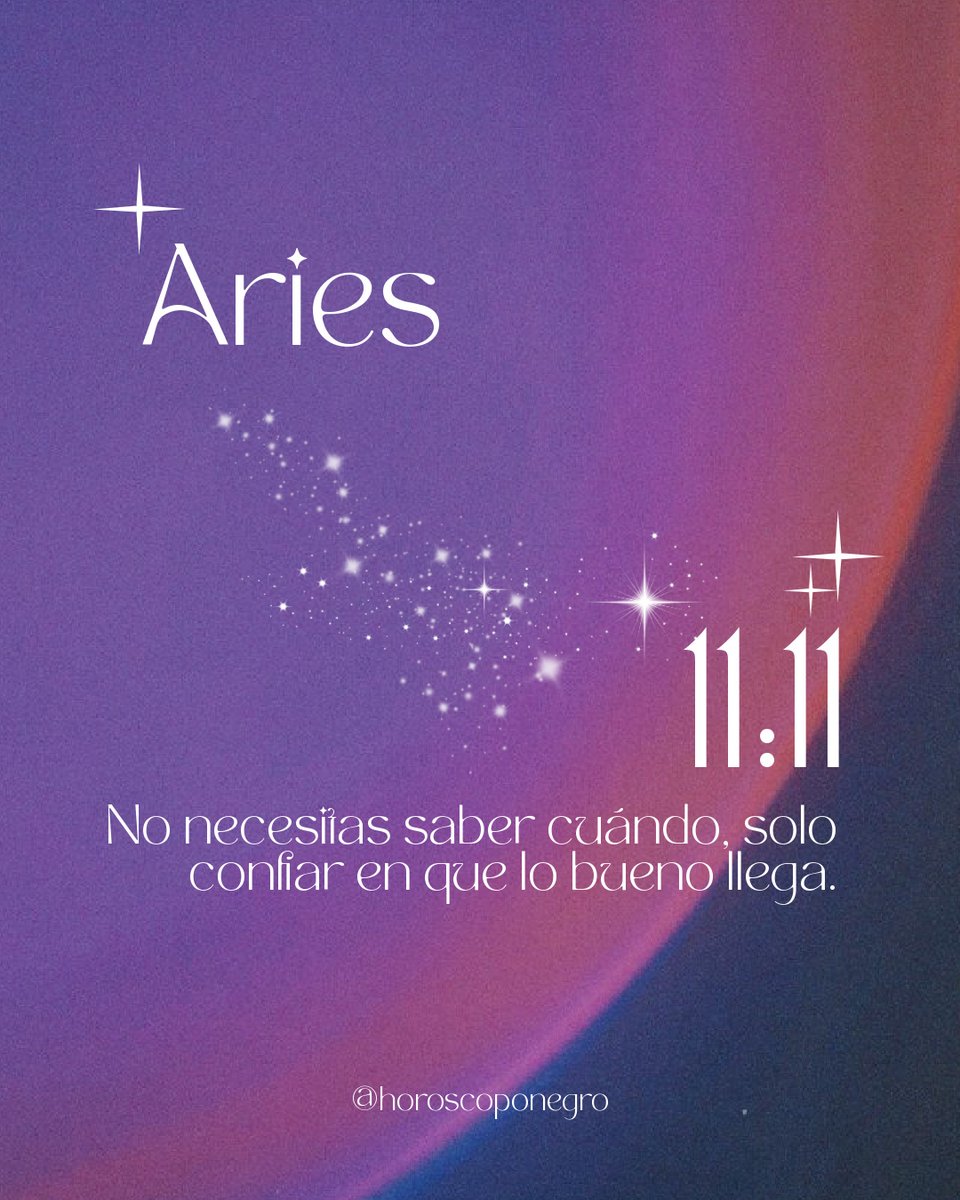 ✨ Aries, el número 11 es el número maestro de la intuición, el recordatorio de que tú creas lo que crees ✨

El 11.11 es el portal que abrirá la frecuencia de la abundancia, pero solo entrarán los que vibren en ella 🔮 ¿En qué estás pensando ahora mismo?