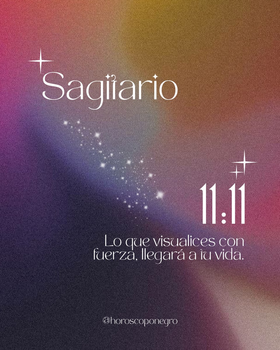 ✨ Sagitario, el número 11 es el número maestro de la intuición, el recordatorio de que tú creas lo que crees ✨

El 11.11 es el portal que abrirá la frecuencia de la abundancia, pero solo entrarán los que vibren en ella 🔮 ¿En qué estás pensando ahora mismo?