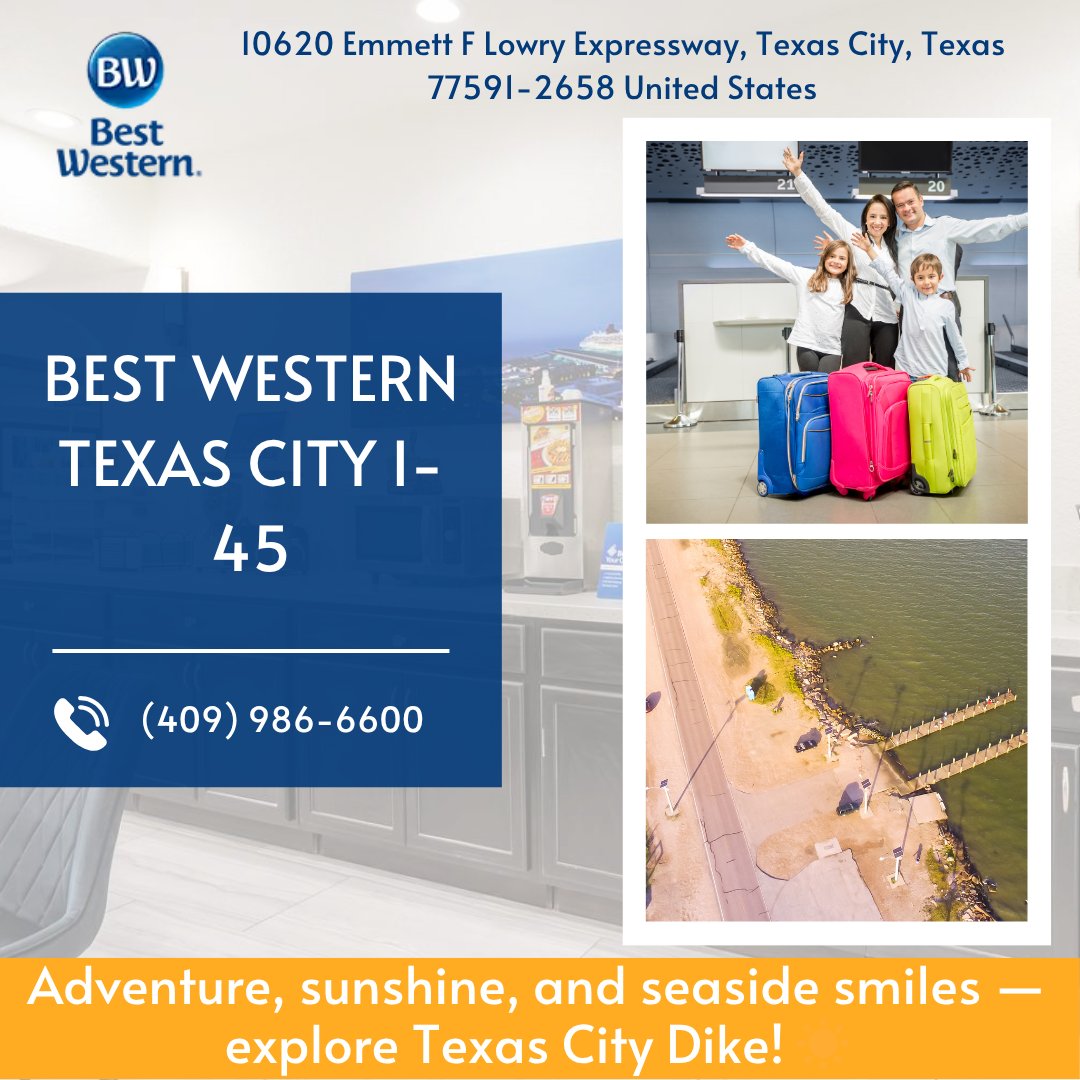 bwtexascity's tweet photo. Enjoy a restful night and wake up ready to explore Texas City!
Call now: (409) 986-6600
#TravelTexas #HotelComfort #BestWesternHotels #RestEasy https://t.co/NFmktYy6HD