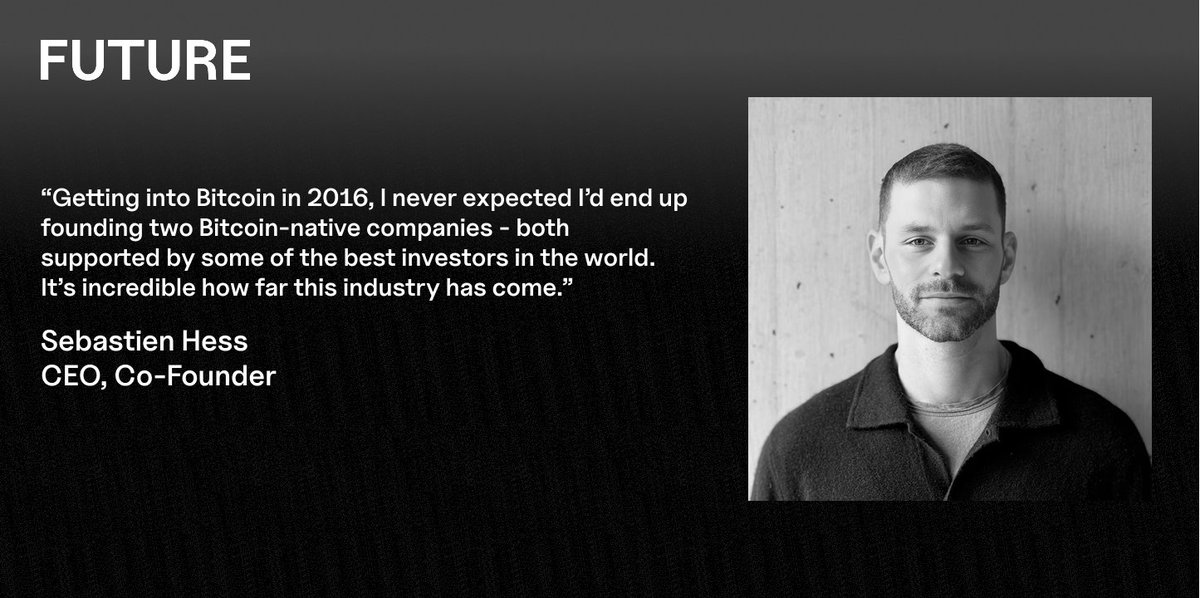 future_hodlings's tweet image. Why are top investors backing our Swiss Bitcoin company?

Because great teams build enduring companies.

Meet Sebastien Hess.

Over a decade in fintech - Klarna, SumUp, and now the frontier of Bitcoin capital markets. Built businesses. Backed winners.

Previously Co-Founder &amp;amp; CEO…