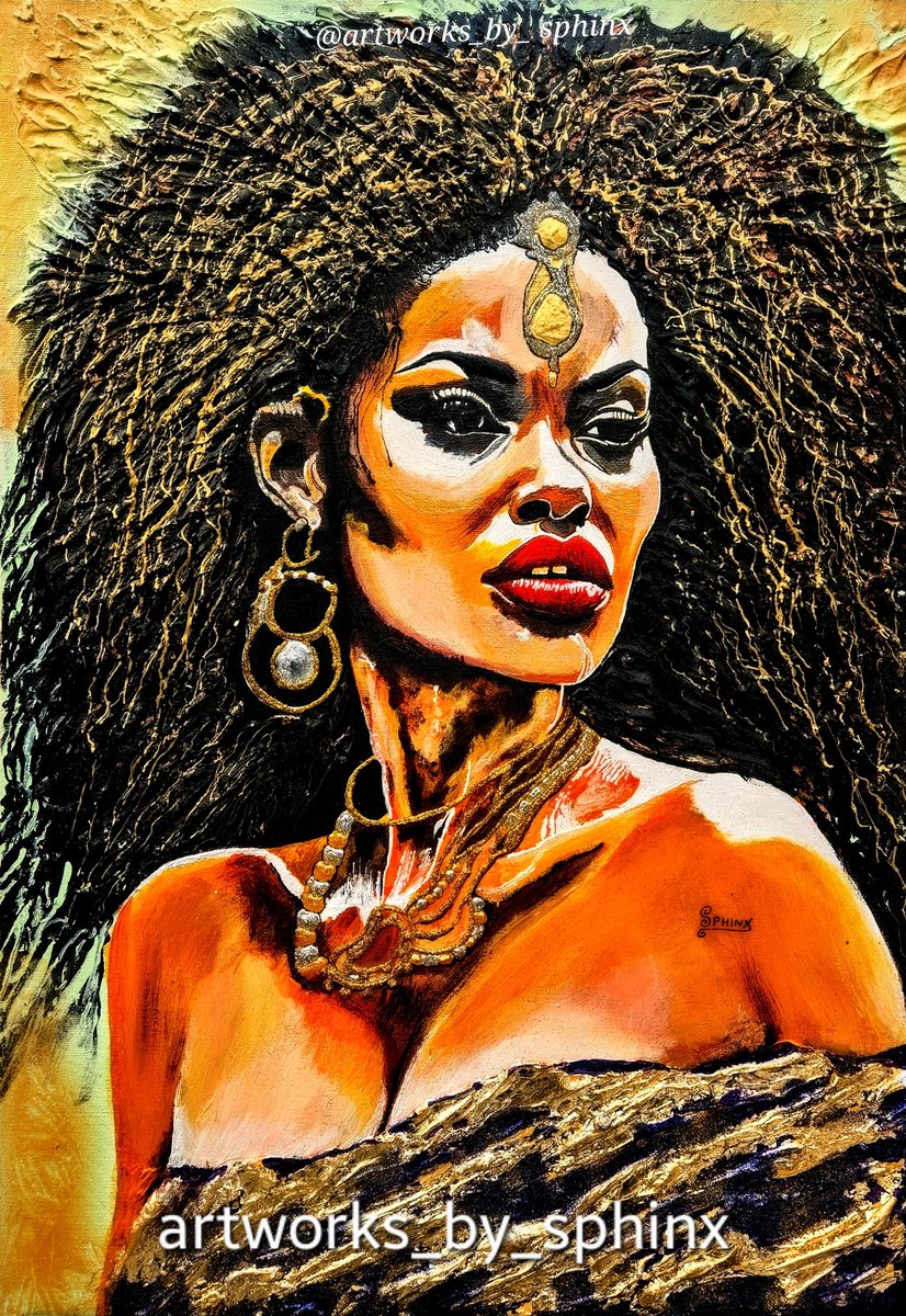 Sphinx_7227's tweet photo. "White Raven"

A vision the world swore didn’t exist—until she arrived, elegance cloaked in mystery, beauty wrapped in myth, thick tresses like midnight waves, and the soul of a "White Raven"
#painting #art #artwork #painter  
#paintings https://t.co/7zvOZzarta
