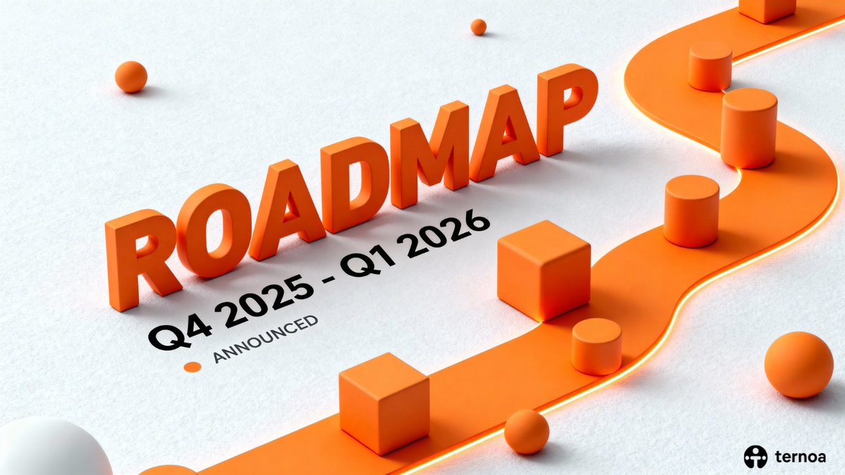 Ternoa_'s tweet image. Ternoa Roadmap

Q4 2025 → Q1 2026

🔸Integration of a major new blockchain to enable seamless liquidity movement

🔸Development of a new external interface with partners, allowing users to access LEAF, Forge, and others directly

🔸Arrival of new LPs on Ternoa L2 to strengthen…