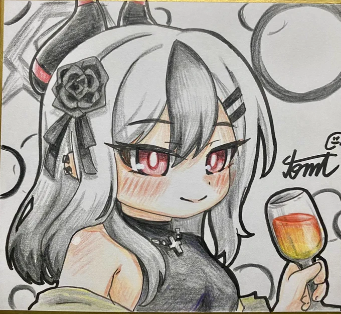 今日のカヨコ 色紙ドレスカヨコ