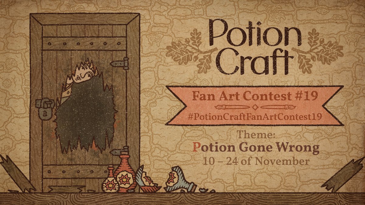 PotionCraftGame's tweet image. It&apos;s time for another Potion Craft Fan Art Contest! 

Theme: Potion Gone Wrong
What happens if the potion has an unpredictable effect? Show us your interpretation of a potion gone wrong. 

Participation Guidelines:
- Enter your artwork using the hashtag…