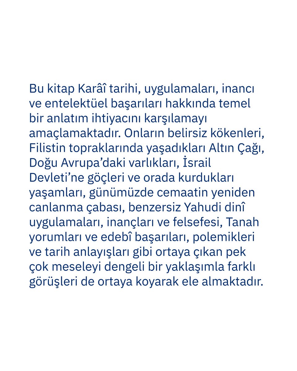 YENİ ↓
Karâîli̇k · Yaşayan En Eski Alternatif Yahudiliğe Giriş
Daniel J. Lasker
Çev. Muhammed Ali Bağır
•
Kitabı incelemek ve edinmek için web sitemizi ziyaret
edebilirsiniz; kabalcikitap.com/kitap/karalik-…

#kabalcıyayınları #kabalcıkitap #karailik #daniellasker
#muhammedalibağır