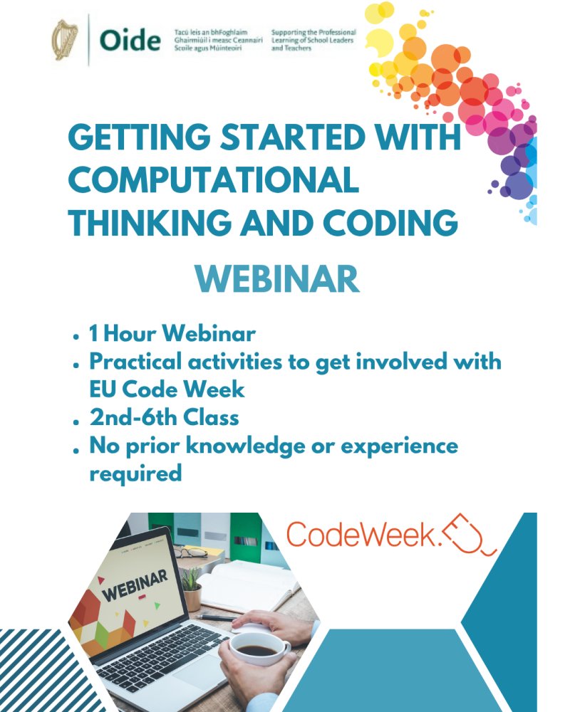 limerickedcentr's tweet image. 🚀 FREE webinar for primary teachers!
Learn unplugged &amp;amp; plugged coding activities + beginner tools.
📅 25 Nov | 🕕 6 PM | 💻 Online
🎤 Martin Pierce
✅ Register now: shorturl.at/gJvlG
#CodingInClass #LESCWebinar