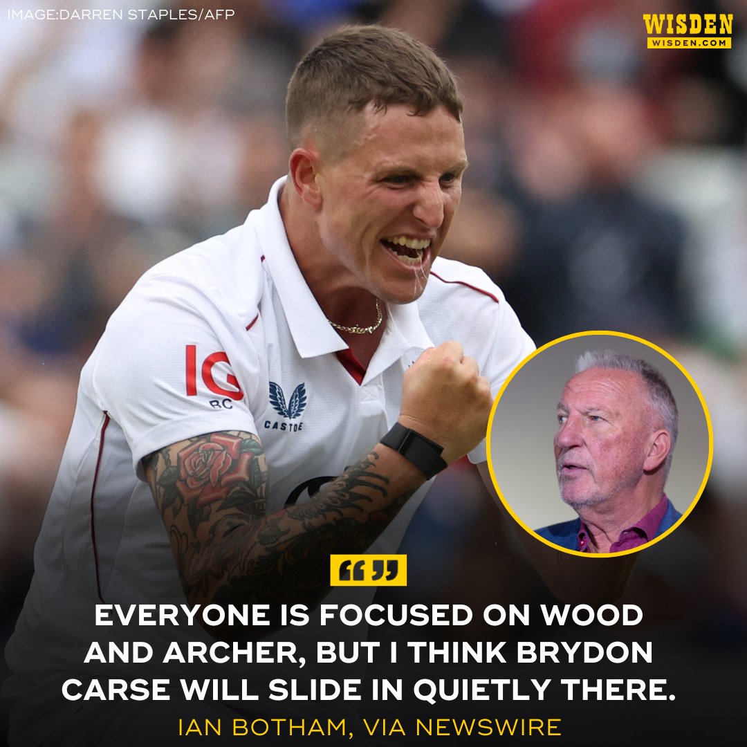 Ian Botham has thrown his support behind Brydon Carse to be the unexpected star of the 25/26 Ashes.

#Ashes2025