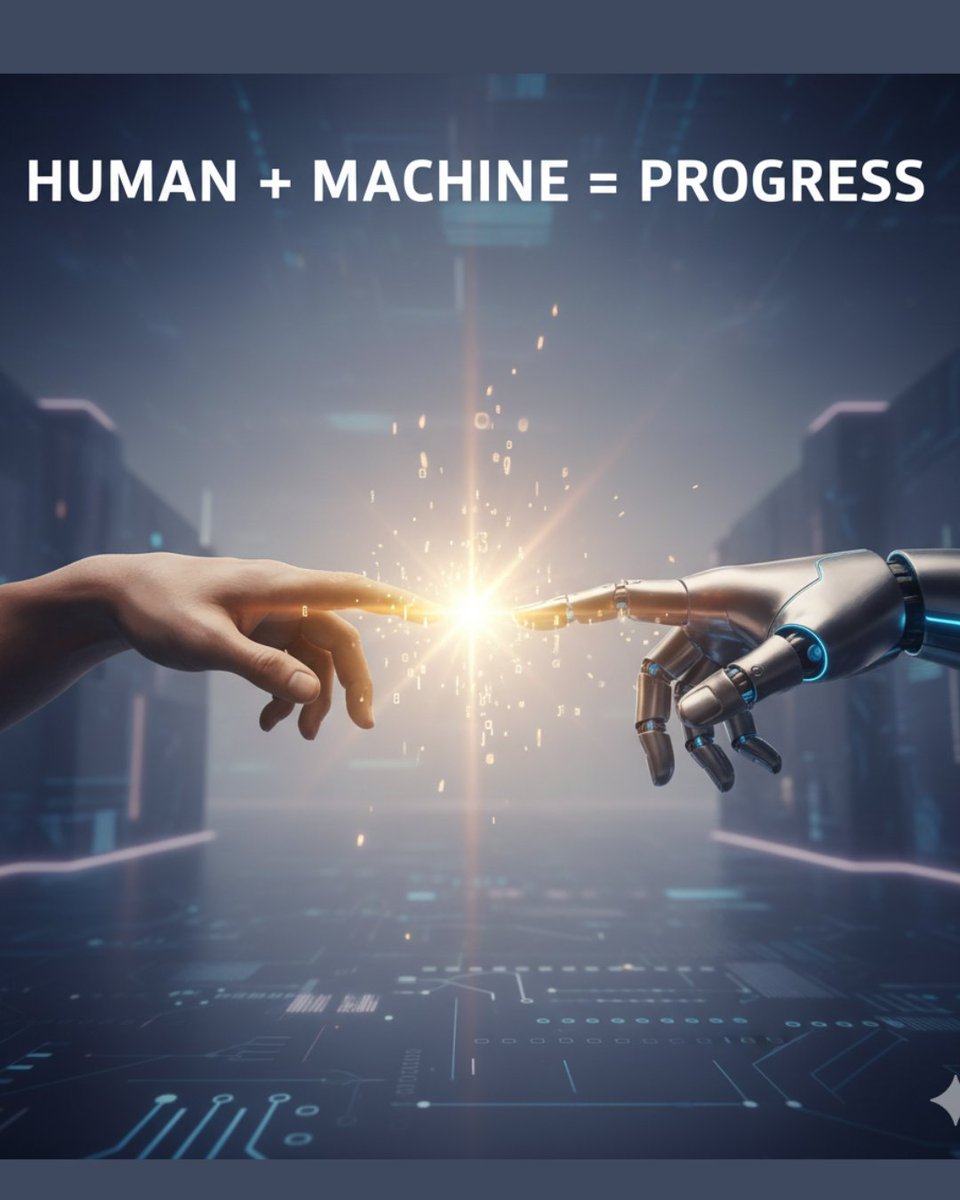 KevtechAi's tweet image. HUMAN + MACHINE = PROGRESS

The future isn’t about humans versus machines — it’s about collaboration.
When creativity meets computation, innovation accelerates.
Together, we build smarter solutions for a better world.

#KevtechAI #HumanAndMachine #FutureOfWork #AITechnology