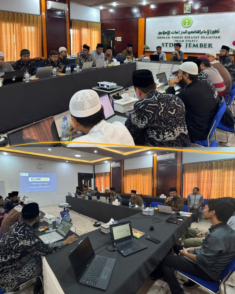 pajakjember's tweet photo. Dalam kegiatan ini, Penyuluh Pajak memberikan penjelasan mengenai aktivasi akun, registrasi sertifikat digital, serta simulasi pelaporan SPT Tahunan menggunakan Coretax. https://t.co/gbq9znSLnx