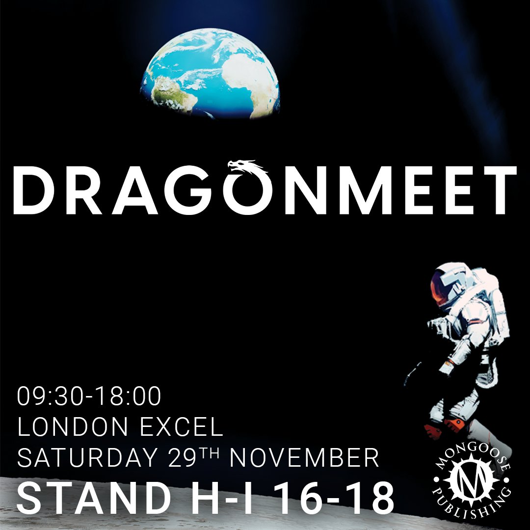 MongoosePub's tweet image. Mongoose is at Dragonmeet on Nov 29 at the London Excel!

Come meet the team, check out the latest releases, and swing by our seminar where we explain the process of employee ownership at Mongoose and why it is cool to work here...

#ttrpg #TravellerRPG #Dragonmeet