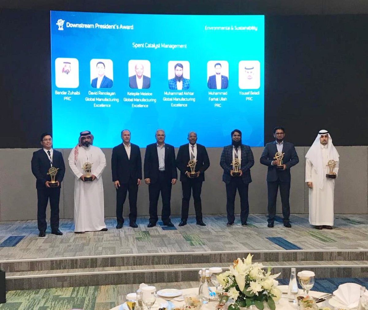 #PetroRabigh received an award from Saudi Aramco’s Downstream President for its outstanding Spent Catalyst Management during TA-2025, where 1,800 tons of catalyst were successfully diverted from conventional disposal or sales to metals reclamation — turning waste into value.