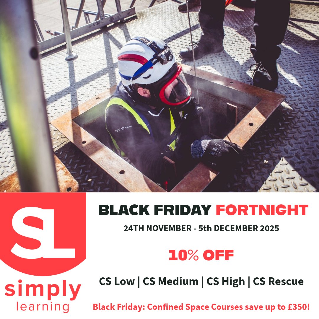 _SimplyLearning's tweet image. 🕳️ Book Confined Space training this #BlackFriday &amp;amp; claim your free online course bundle 🎁

simply-learning.co.uk/black-friday-f… | ☎️ 0330 0948 424