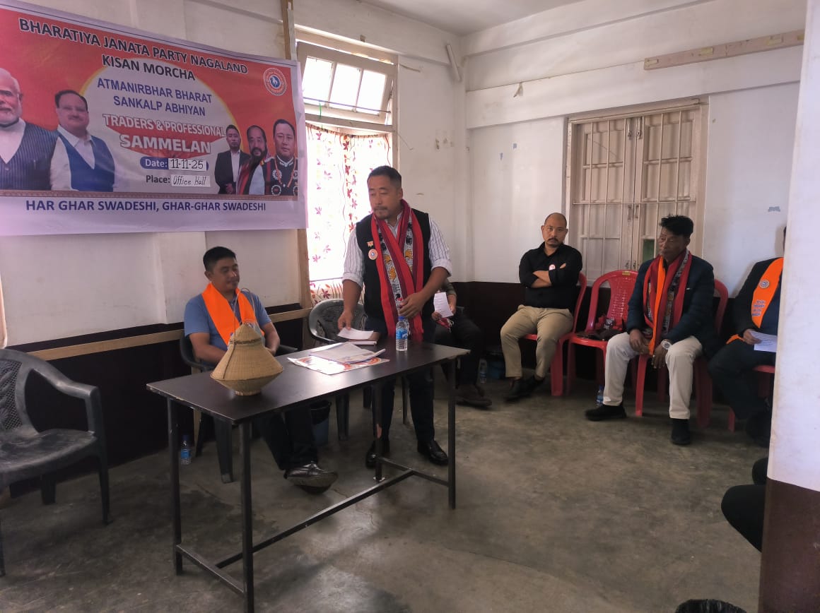 The Kisan Morcha BJP Nagaland held the Atmanirbhar Bharat Sankalp Abhiyan on 11 November 2025 at the BJP Office, Mokokchung. State Spokeperson Shri. S. Bendang Aier and State Kisan President Shri. Lemtur Imna Lemtur and host of district office bearers participated the event