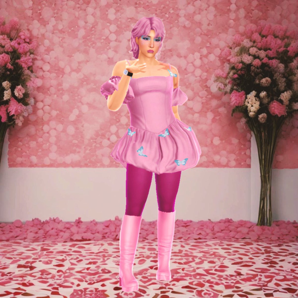 978inc's tweet photo. @/ Rockstar_Willow Made A New Post!

Caption: Think You Might Be Scared Of Me, My Ultra-Femininity 🌸🦋

#Willow_Butterfly #978Music https://t.co/ADmWKo9Ikb
