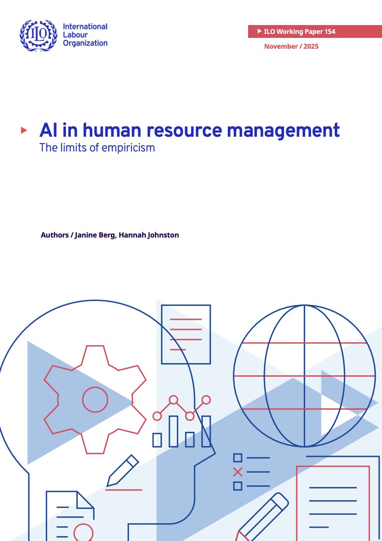 ADAPT_bulletin's tweet image. .@ILO_Research Working Paper 154 "#AI in #humanresourcemanagement: The limits of empiricism" by Janine Berg and Hannah Johnston
ilo.org/publications/a…