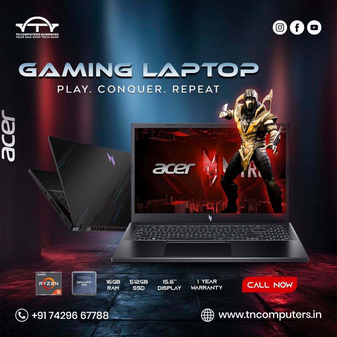 Tncomputerstech's tweet image. ⚡ GAME. DOMINATE. REPEAT.
The Acer Gaming Laptop is built for performance — Ryzen 5 + RTX Graphics + 16GB RAM.
Own your victory! 🕹️

💻 tncomputers.in

#AcerNitro #GamingLaptop #TechIndia #RyzenPower