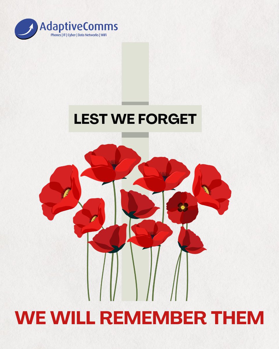 AdaptiveComms's tweet image. At 11 am on the 11th day of the 11th month, we pause to take two minutes to stop and remember those who came before us and honour all who have served and sacrificed for our country and freedom.

We will remember them.

#remembranceday #wewillrememberthem #lestweforget