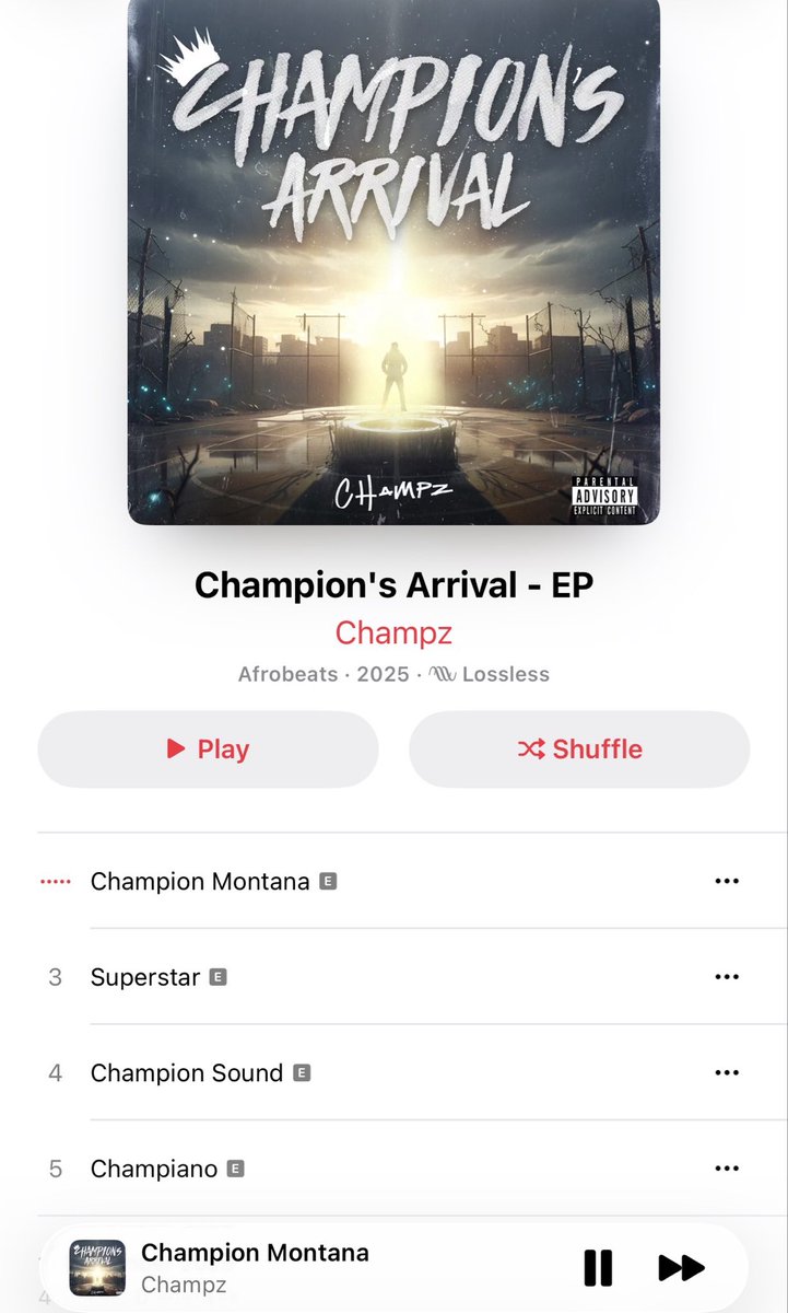 “CHAMPIONS ARRIVAL” (EP) by Tife Balogun <a href="/real_champz/">Balogun Boluwatife</a> IS OUT NOW! 🚨🔥 
fanlink.tv/ChampzChampion…