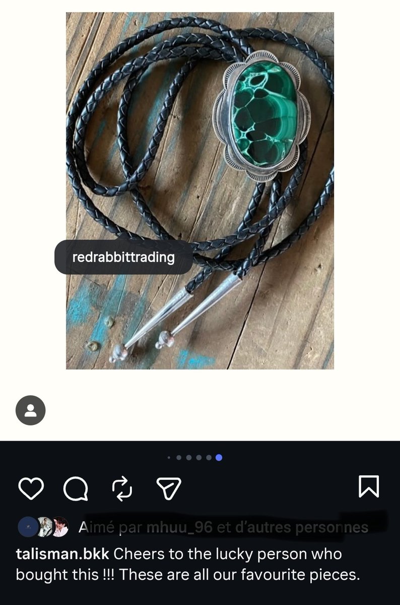 CatzSteffy57135's tweet photo. Does this mean you're the "lucky one" who bought this Bolo Tie, Mile? 🤔💚

#MilePhakphum @milephakphum 
#RedRabbit https://t.co/NYLGRiUDni