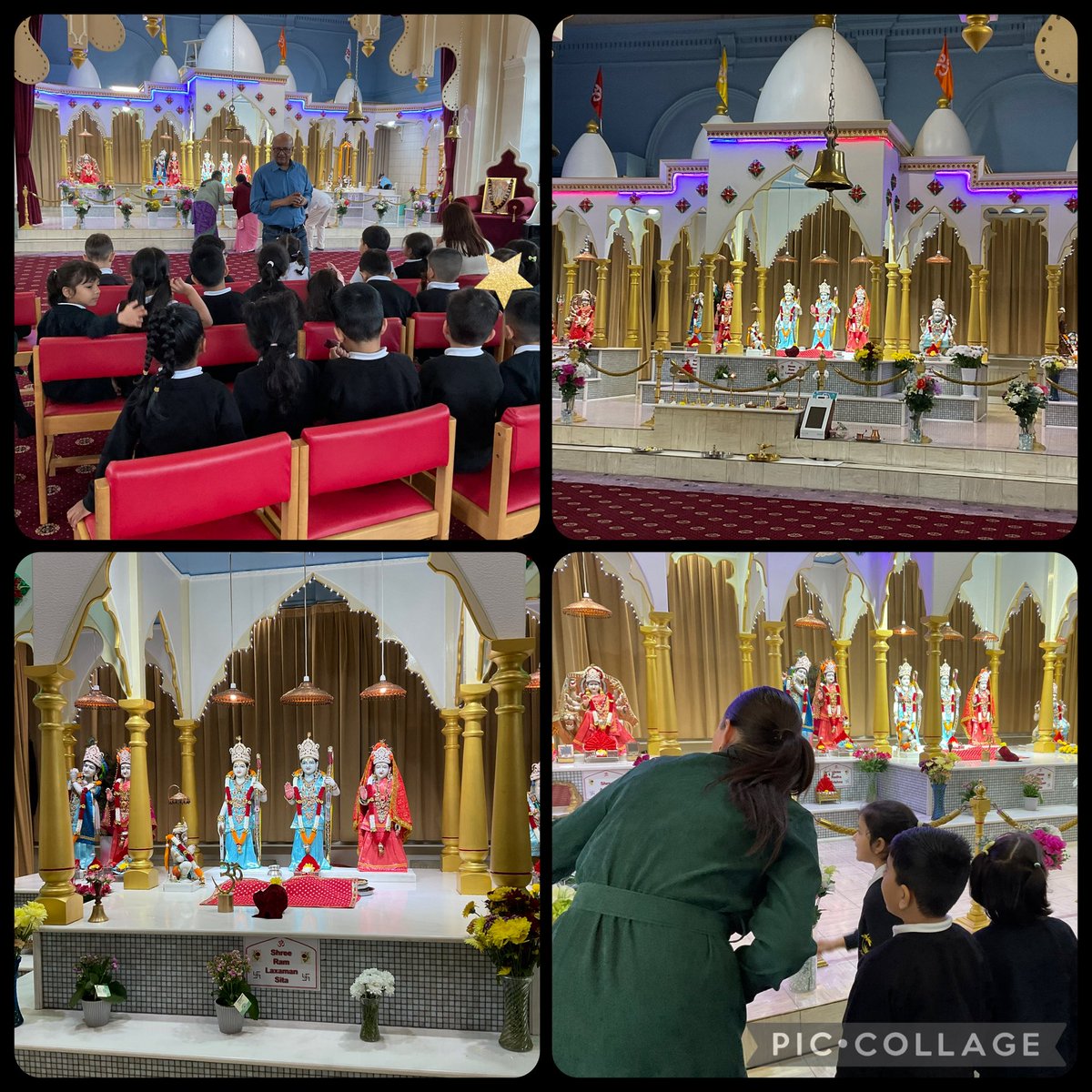MarshfieldPS's tweet image. Last week, Reception visited the temple to learn all about Diwali! 🌟
The children loved seeing the beautiful decorations, hearing stories, and learning how people celebrate the Festival of Light. ✨
#Diwali #FestivalOfLight #Reception #LearningTogether