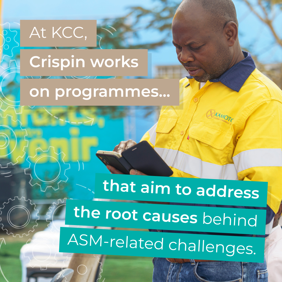 Glencore's tweet photo. Meet Crispin and learn how he’s helping address child labour risks in ASM in the DRC through summer camps for local school children.