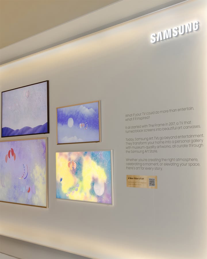 SamsungSA's tweet image. Your ultimate guide to Art Basel Paris starts at Samsung Lounge ✨
Swipe through to discover the highlights, immerse yourself in Samsung’s world of art, and join the experience!

#SamsungArtTV #SamsungArtStore #ArtBasel
#TheFrame #FrameTV #NeoQLED #MICRORGB #QLED