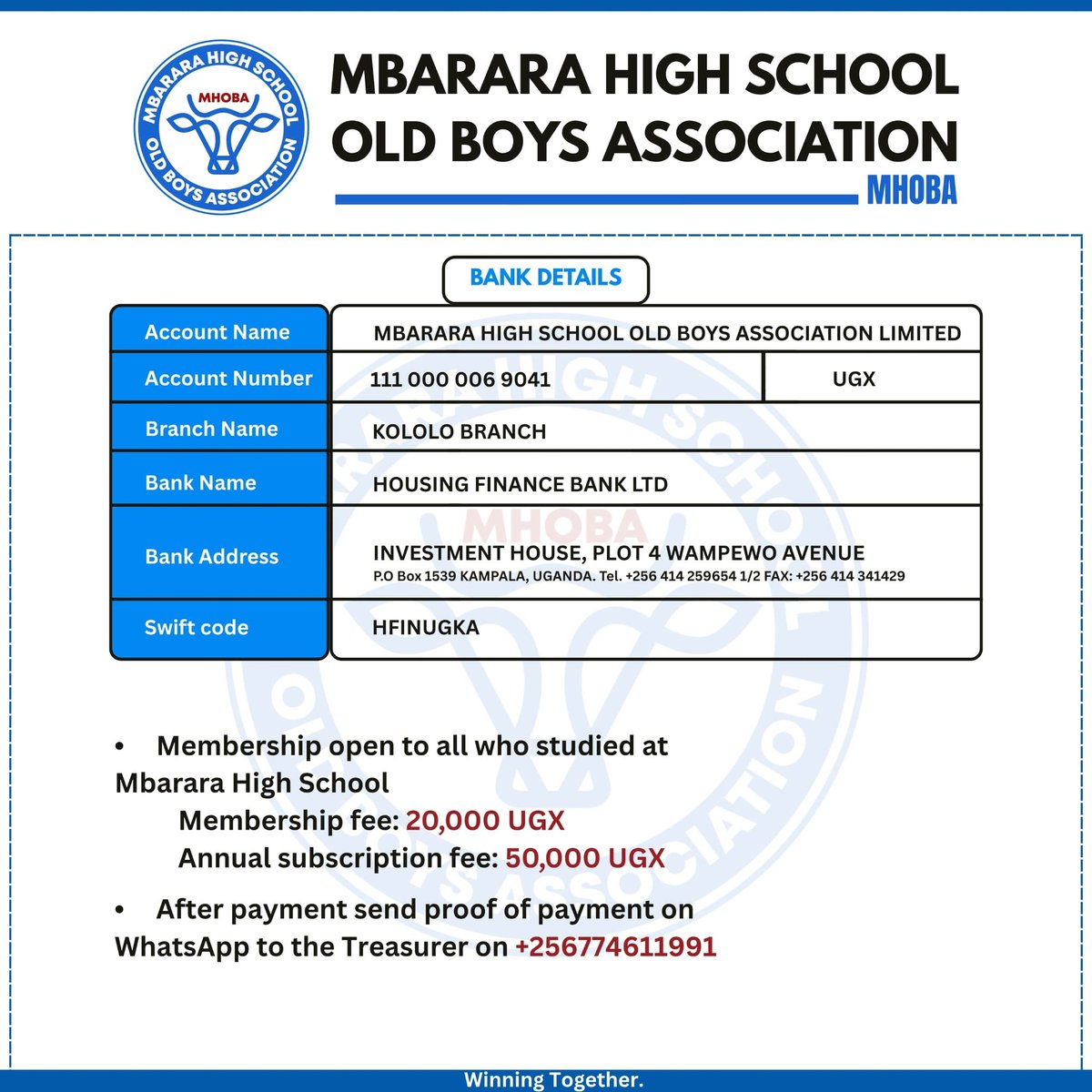Mbarara High School Old Boys Assoc. (MHOBA) tweet media