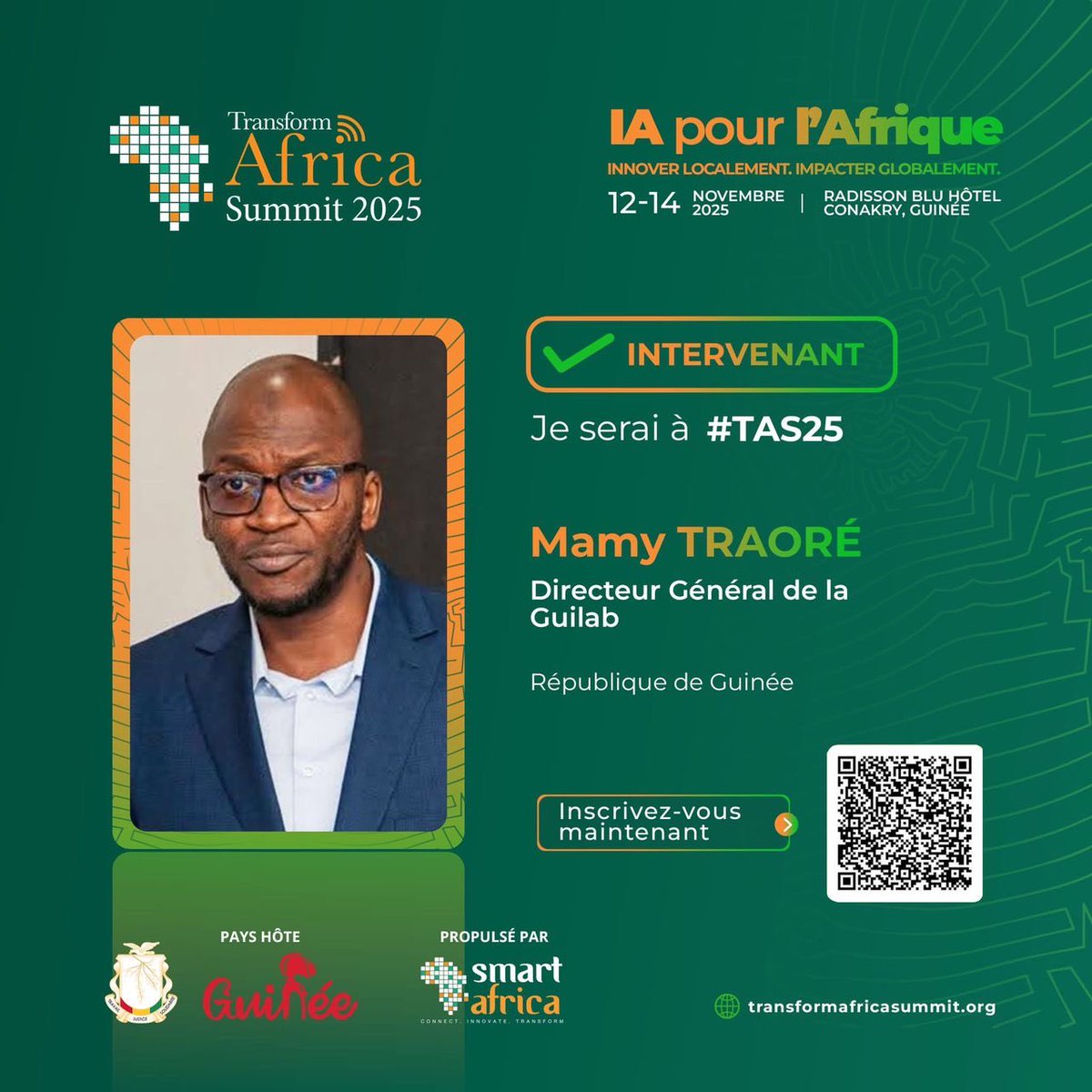 GuilabGN's tweet image. Transform Africa Summit 2025

#GUILAB 
#laguineennedelargebande #connecterlaguineeetlemonde #connecterlesidéesetlesprojets
#tas2025
