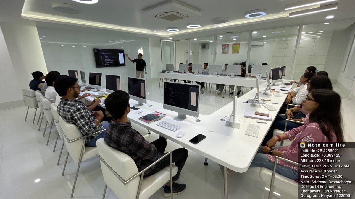 dronacharya_123's tweet image. 📱🚀 iOS Workshop | Build for Apple
CSE Dept., Dronacharya College of Engineering conducted a 2-Day iOS Workshop where students learned Swift, Xcode &amp;amp; UI/UX and built their first iOS app.
🔥 From idea → code → app.
#iOSDevelopment#Swift#Xcode#MobileAppDevelopment#DCE