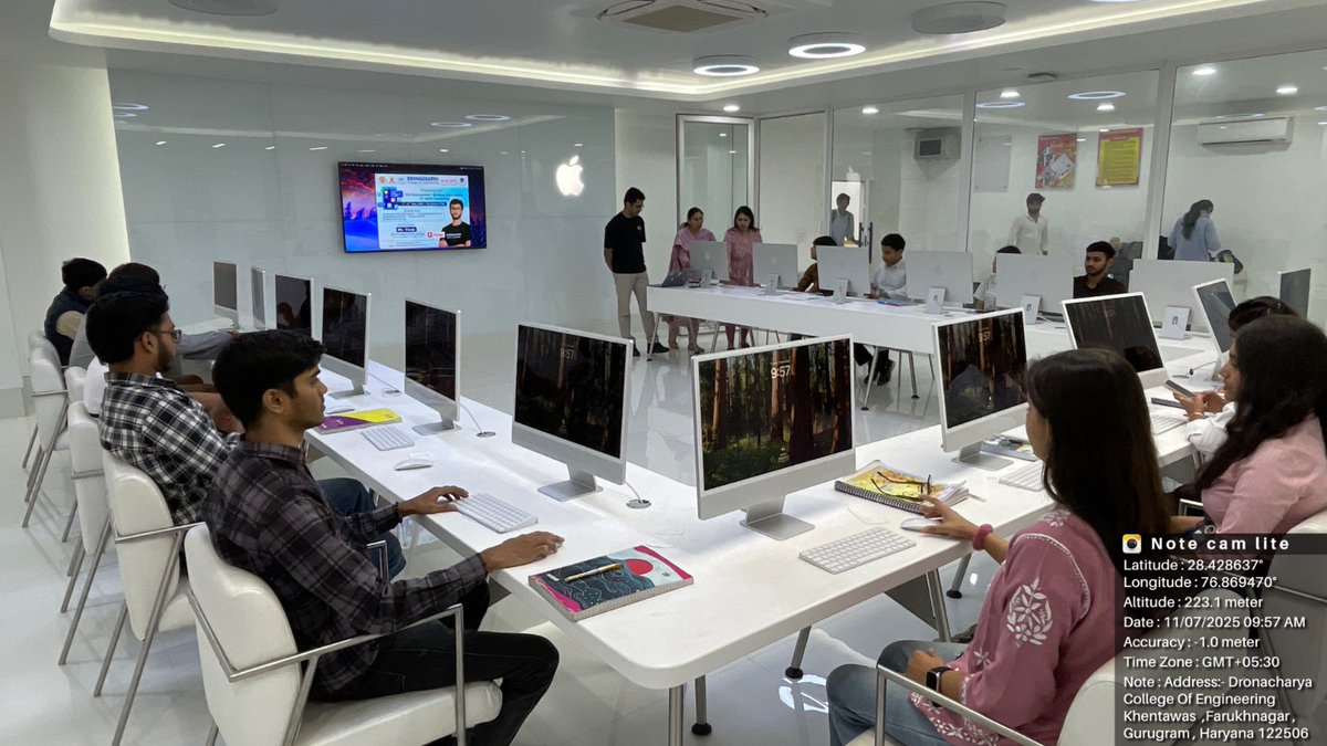 dronacharya_123's tweet image. 📱🚀 iOS Workshop | Build for Apple
CSE Dept., Dronacharya College of Engineering conducted a 2-Day iOS Workshop where students learned Swift, Xcode &amp;amp; UI/UX and built their first iOS app.
🔥 From idea → code → app.
#iOSDevelopment#Swift#Xcode#MobileAppDevelopment#DCE