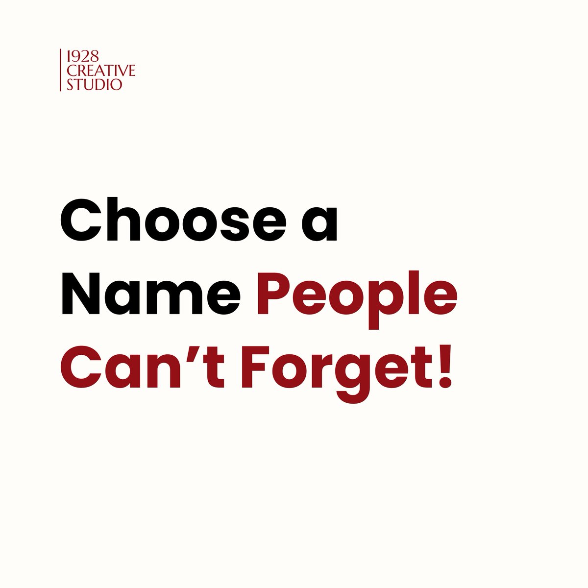 1928Creative's tweet photo. Your business name isn’t just a label. It’s a strategy.

A name that tells your story is one people never forget.
Watch the full reel 🎥👇

🔗 https://t.co/QzAB0fix1D

#Branding #Marketing #1928creativestudio https://t.co/b8CsstpI18