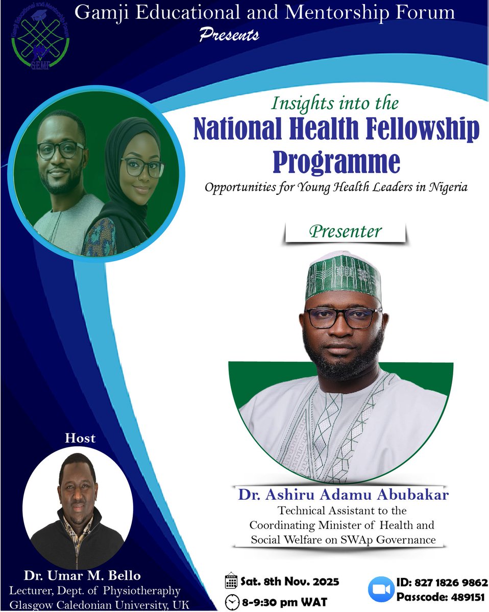gamjiedu's tweet photo. Insights into the National Health Fellowship Programme

In this webinar we unpack one of Nigeria's most impactful leadership and development opportunities, the National Health Fellowship (NHF). 

Watch the video here:
https://t.co/LzvL3tAk9J https://t.co/U2EWBwF79D