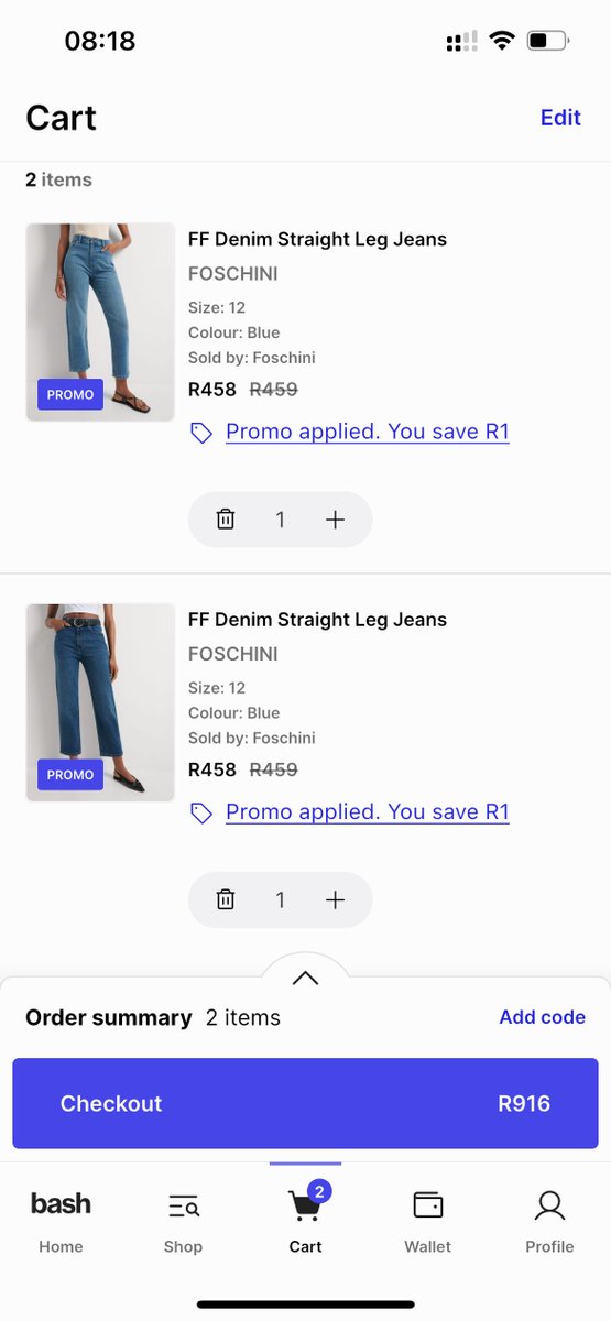 sim_sima1's tweet photo. Bash and Foschini clearly don’t respect us because what is this promo? 😒 https://t.co/s4bgERhnlb