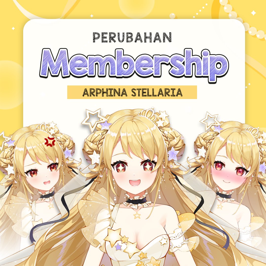 arphinastellar's tweet photo. Hawooo Stellarium~ 
Phiphii mau kasih kabar penting niiih~ 
Mulai 1 Desember 2025, sistem membership Phiphii bakal ada sedikit perubahan yaa~
Detailnya bisa kalian cek di post per tier~ 
Makasih udah terus dukung Phiphii, love youu 
#ArphinaStellaria #Stellarium #MembershipUpdate https://t.co/JtBKpazZG9