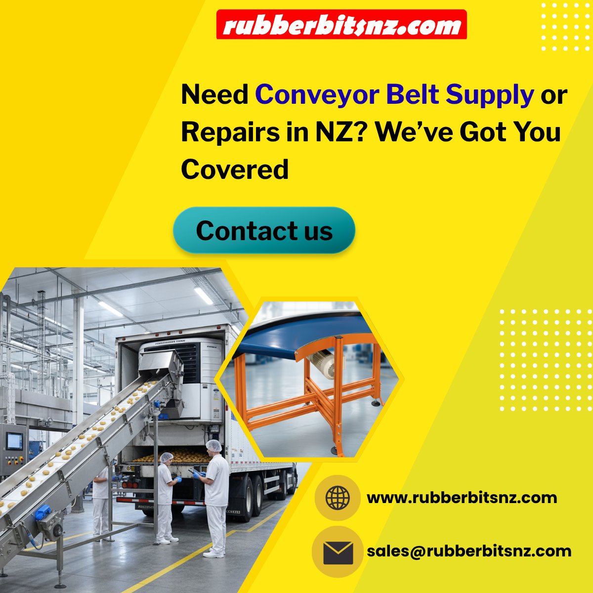 SigmmaEngg's tweet image. Need fast Conveyor Belt Supply or Repairs in NZ
 We deliver quick fixes, quality belts, and  From installation to emergency breakdown — we’ve got your conveyor needs covered  
Contact us: rubberbitsnz.com/contact-us/ 

#ConveyorBeltsNZ #ConveyorRepairs #petone #NewZealand #auckland