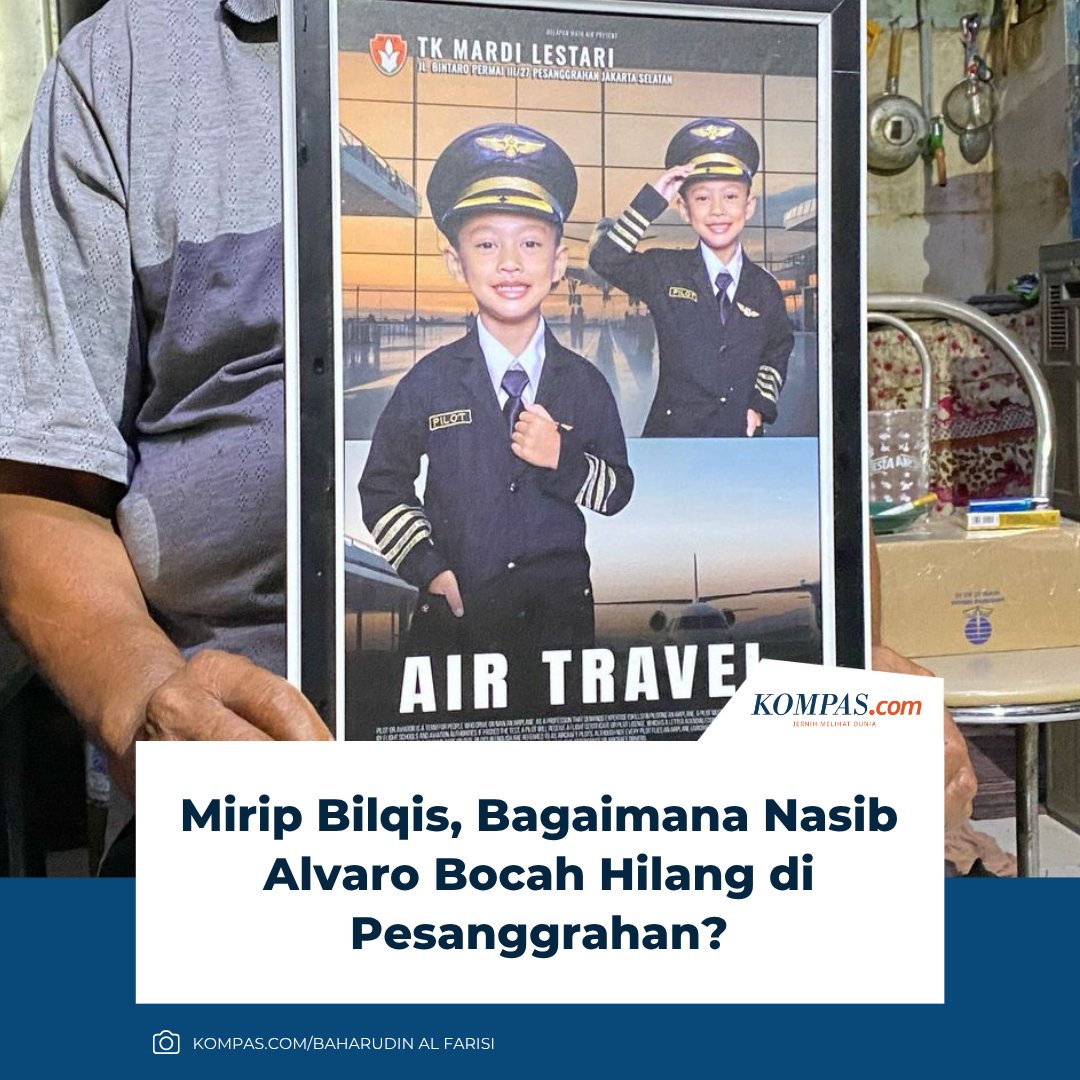 kompascom's tweet photo. Seorang balita asal Makassar, Sulawesi Selatan bernama Bilqis Ramadhany, hilang diculik, Sabtu (8/11/2025) pukul 20.00 WIB. Namun kini Bilqis ditemukan di kawasan Suku Anak Dalam (SAD), tepatnya di SPE Gading Jaya, Kecamatan Tabir Selatan, Kabupaten Merangin, Provinsi Jambi.

Nasib serupa dialami Alvaro Kiano Nugroho (6), anak yang hilang diculik di Pesanggrahan, Jakarta Selatan, Kamis (6/3/2025) lalu. Tetapi sang anak belum ditemukan hingga saat ini.

Sumber: https://t.co/pJeUUlS3Em.

| #Alvaro #AnakHilang