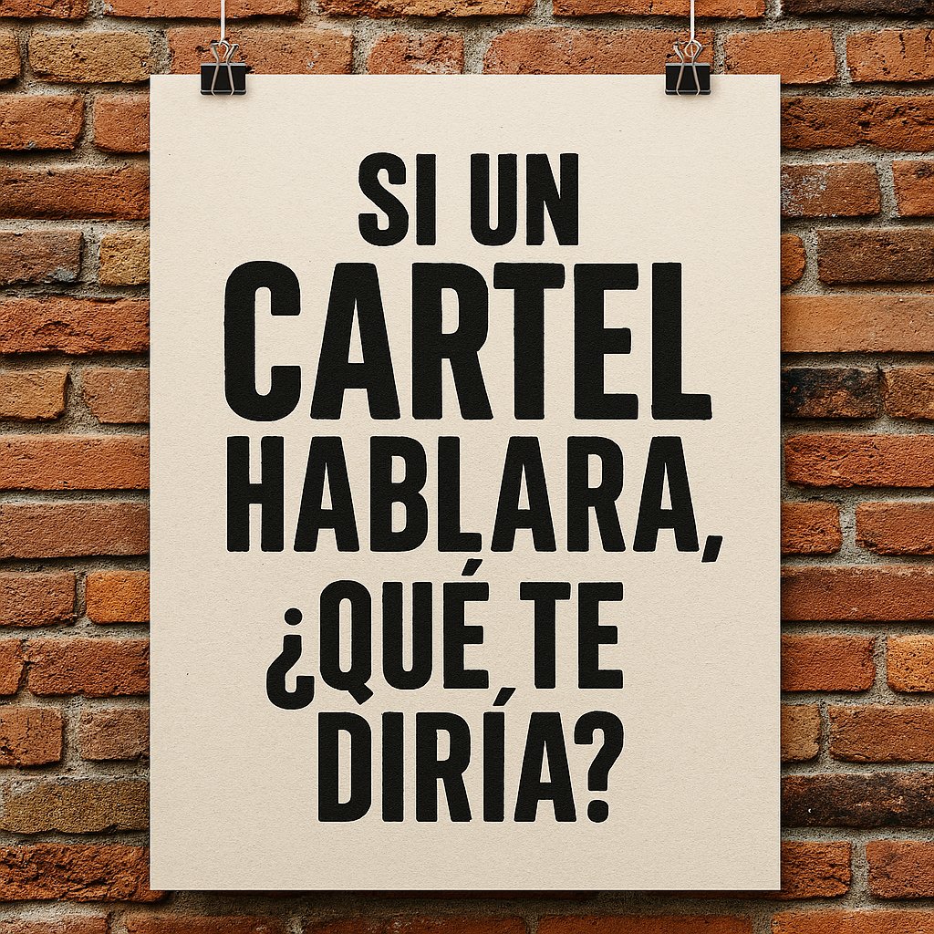 Si un cartel hablara, ¿qué te diría? open-buzoneo.com/si-un-cartel-h… via <a href="/openbuzoneo/">Open-Buzoneo.com</a>