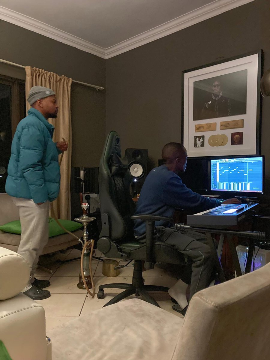 Josiah De Disciple in studio with MDU aka TRP cooking up new music.